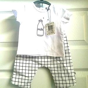 Nwt Absorba baby windowpane outfit